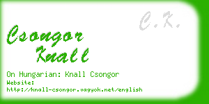 csongor knall business card